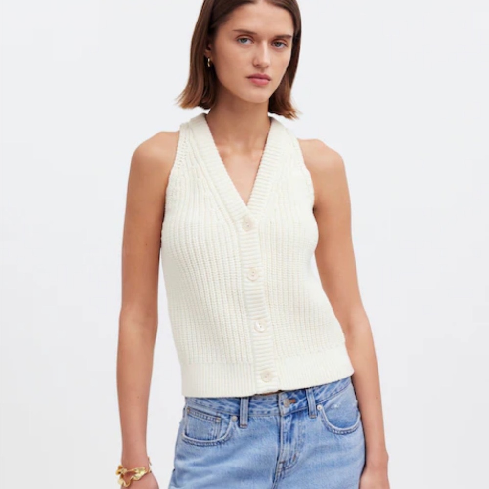 NWOT Madewell Cutaway Sweater Vest - Picture 2 of 2